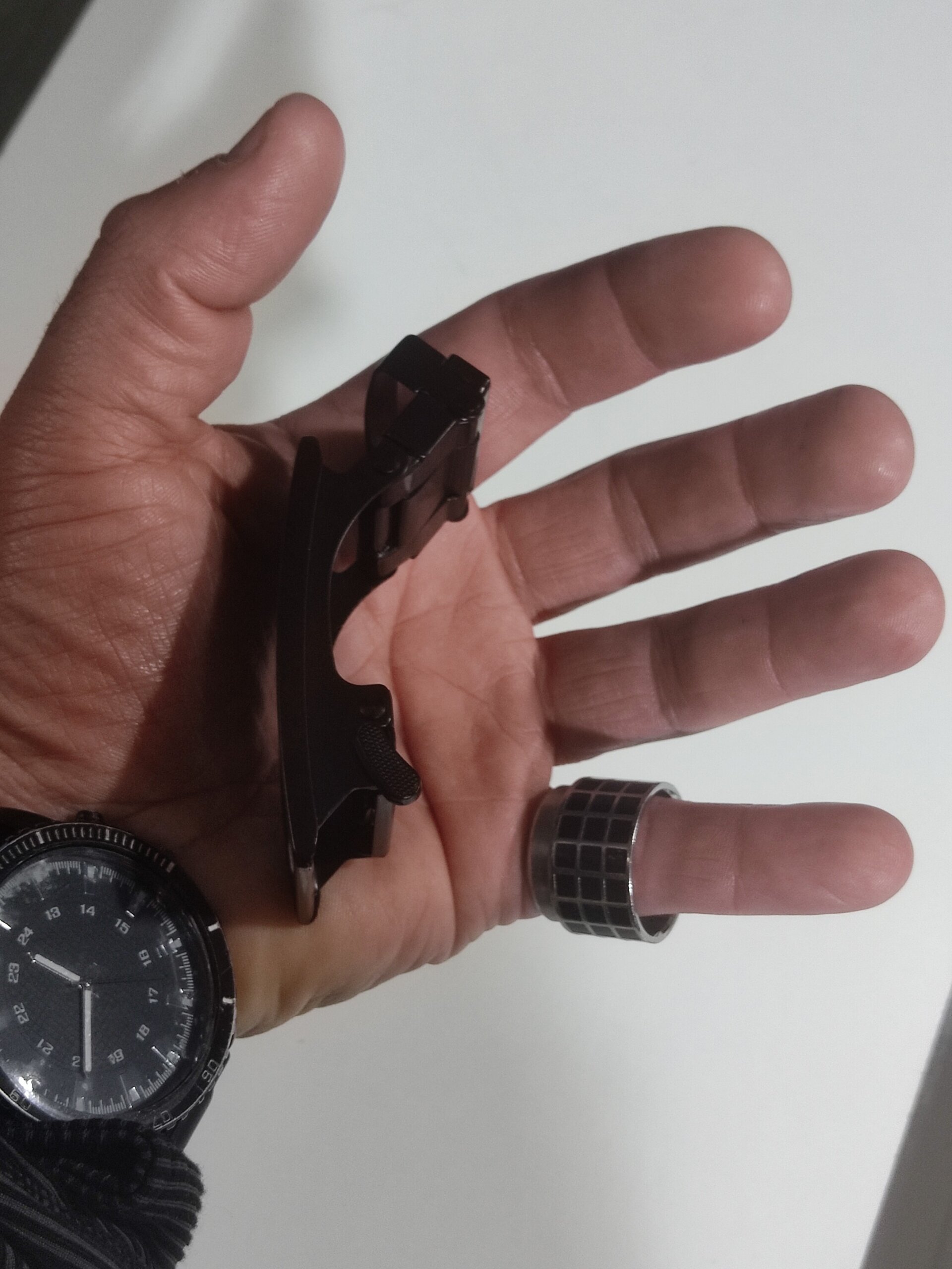 Hebilla de cinturón 015 negra V - 2