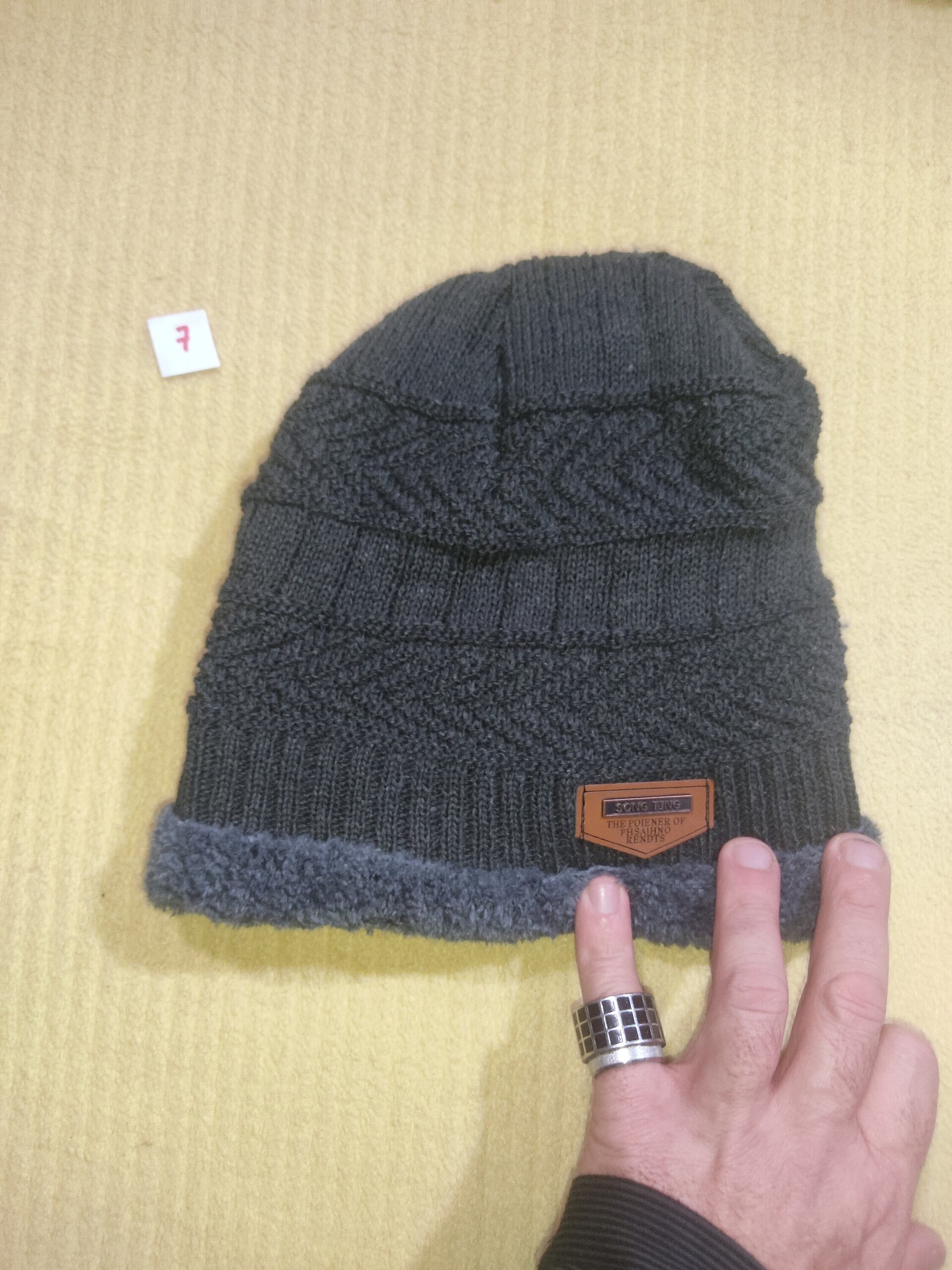 Gorro y bufanda 7 gris con gris claro - 3