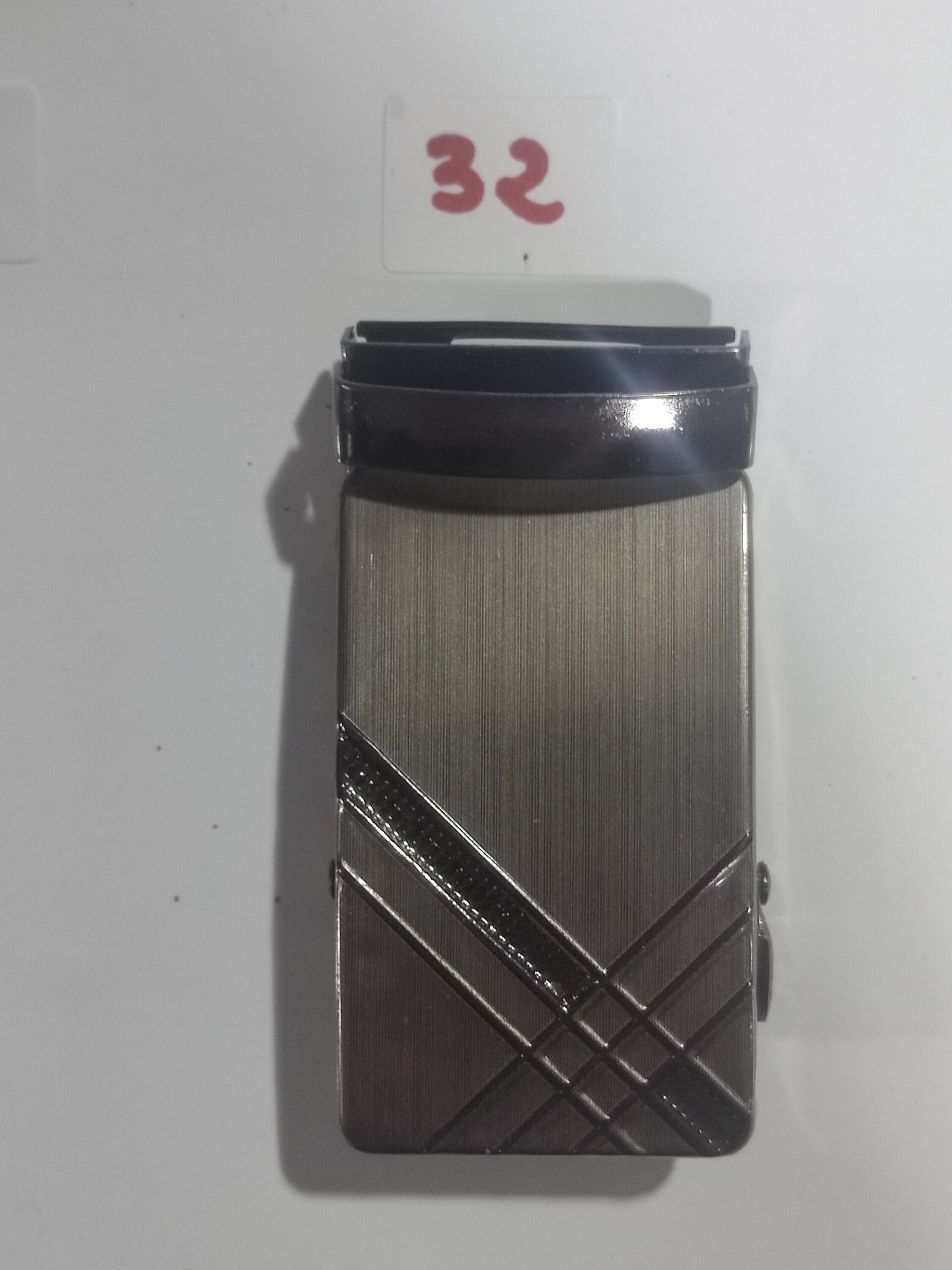 Hebilla de cinturón 32 plateada - 3