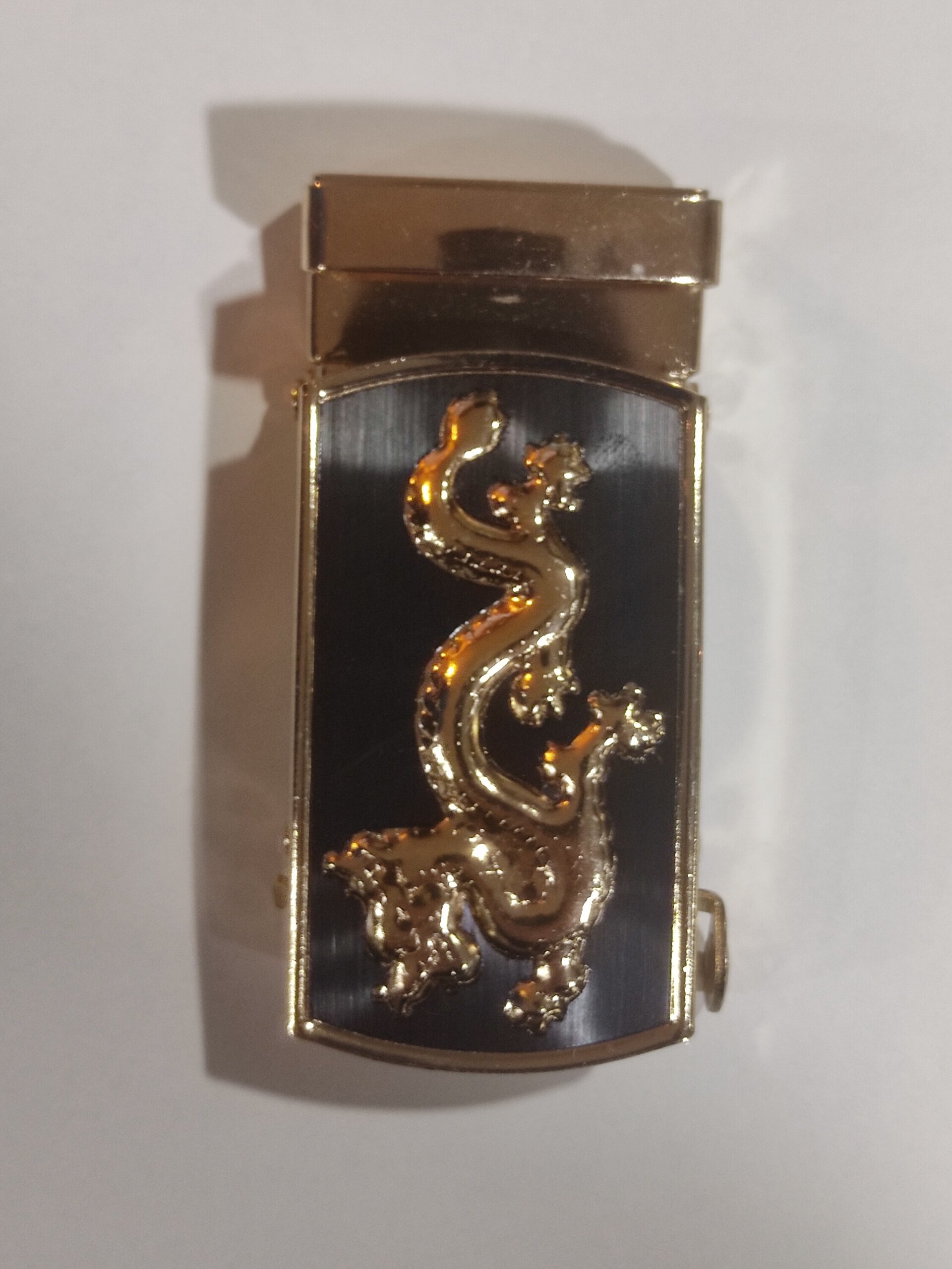 Hebilla de cinturón 19 negra Dragón Dorado - 4