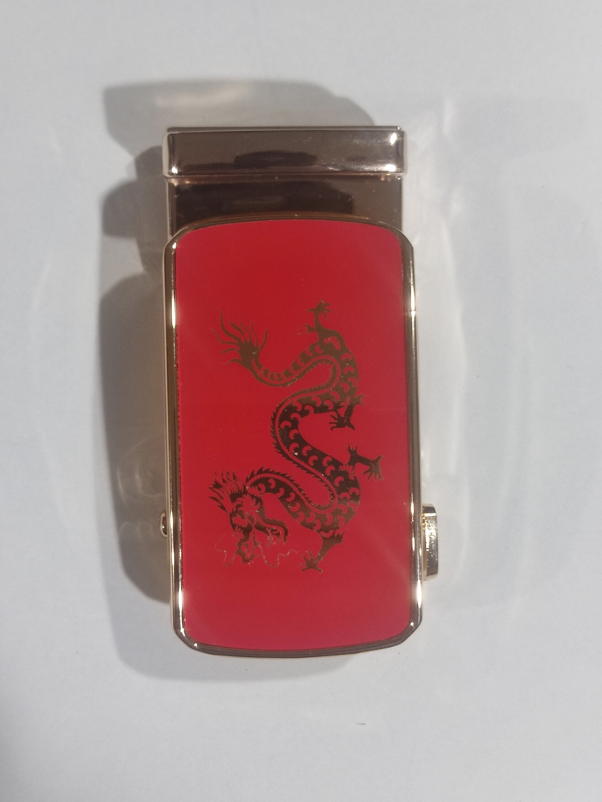 Hebilla de cinturón 31 roja dragón - 4