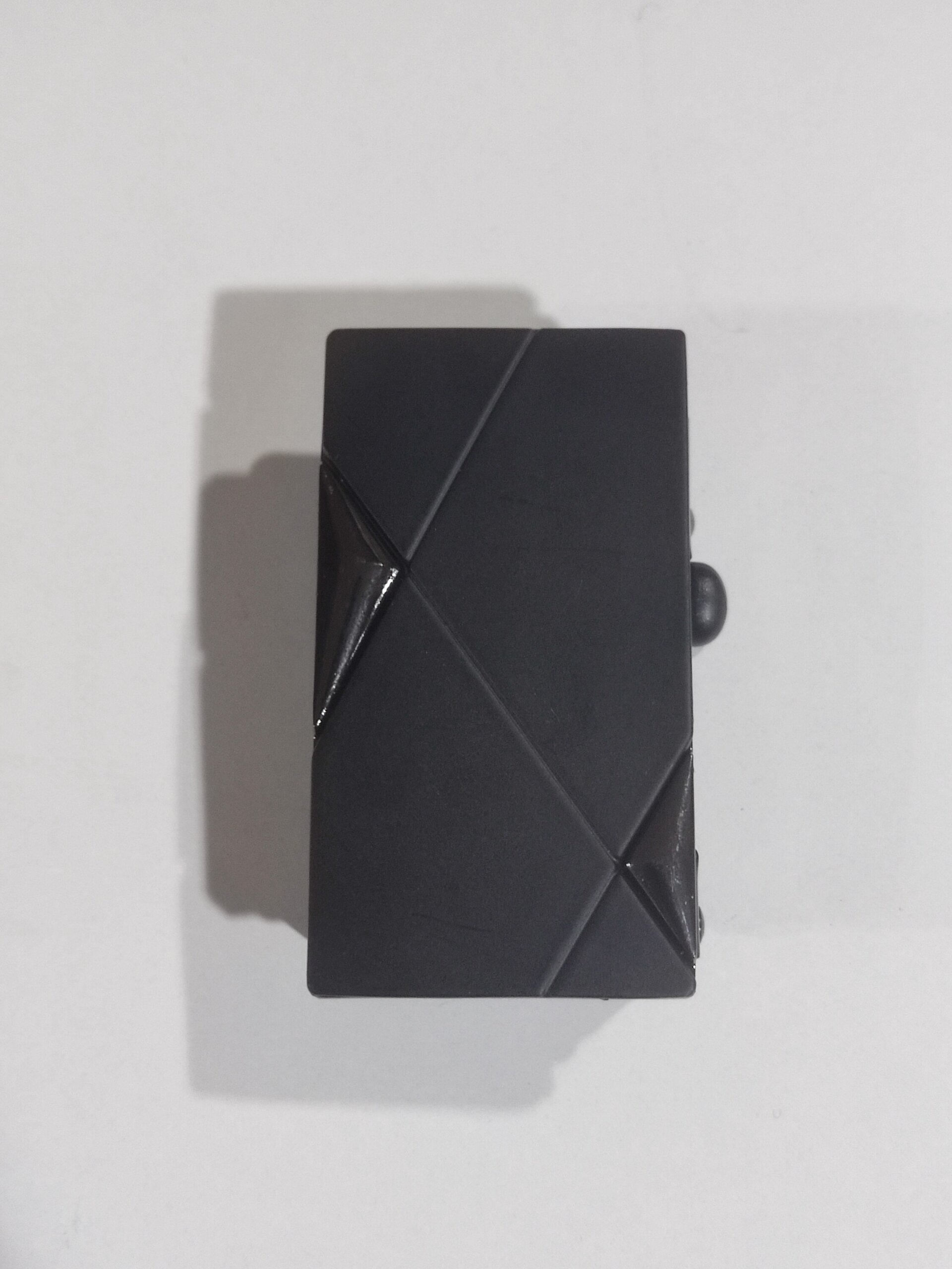 Hebilla de cinturón 003 negro triángulo plata - 4