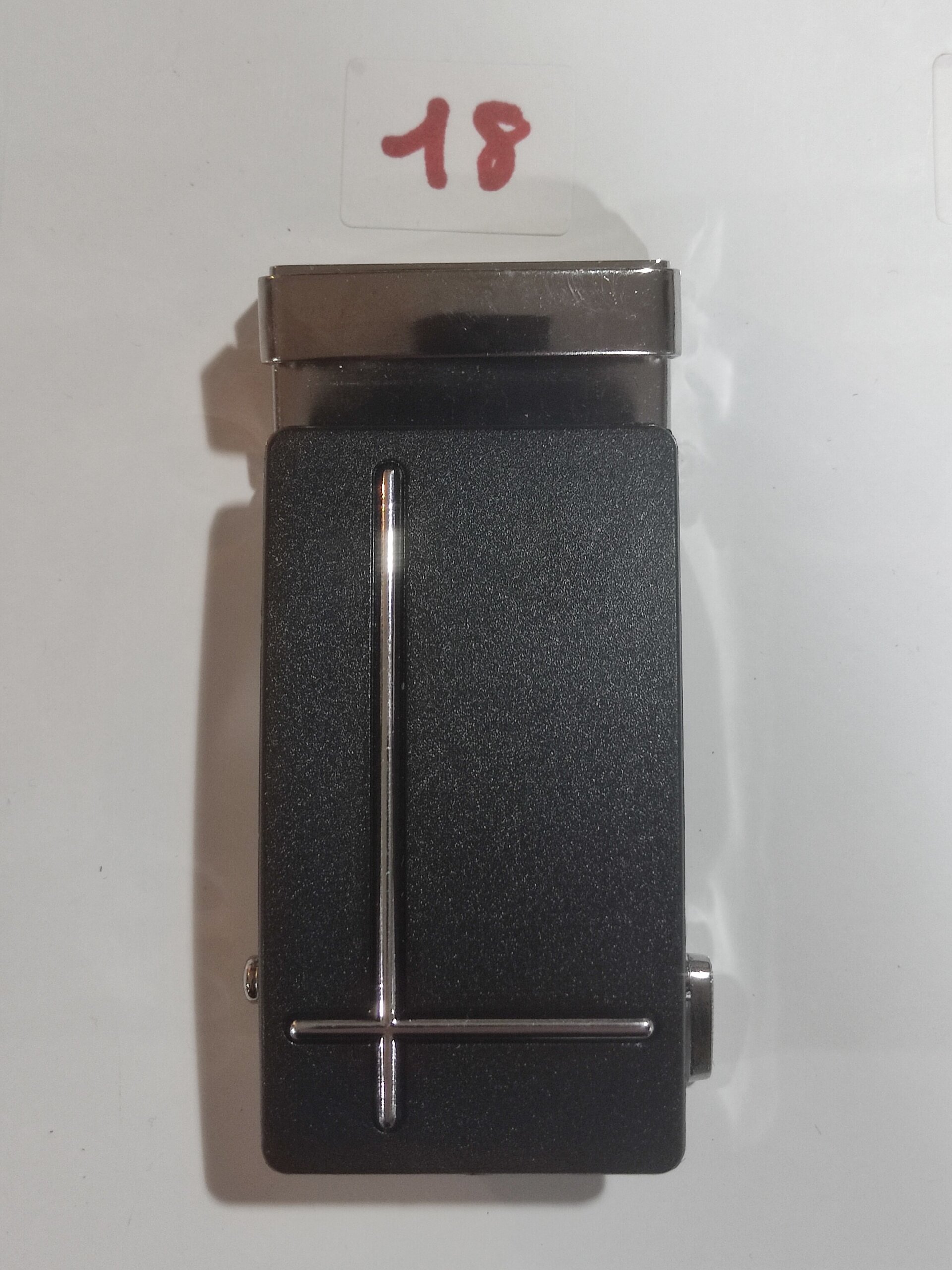 Hebilla de cinturón 18 negra en cruz - 3