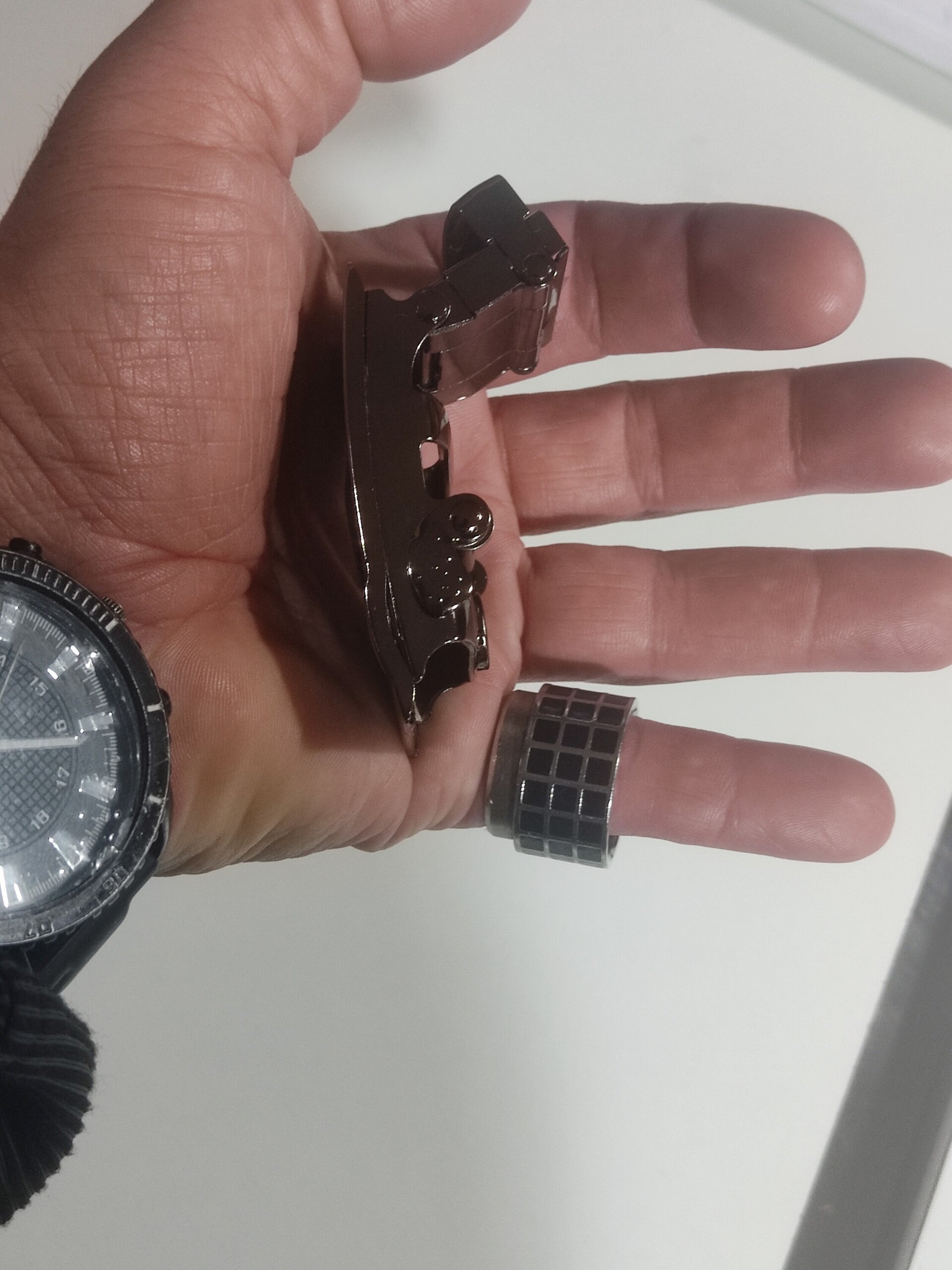 Hebilla de cinturón 25 plata romboide - 2