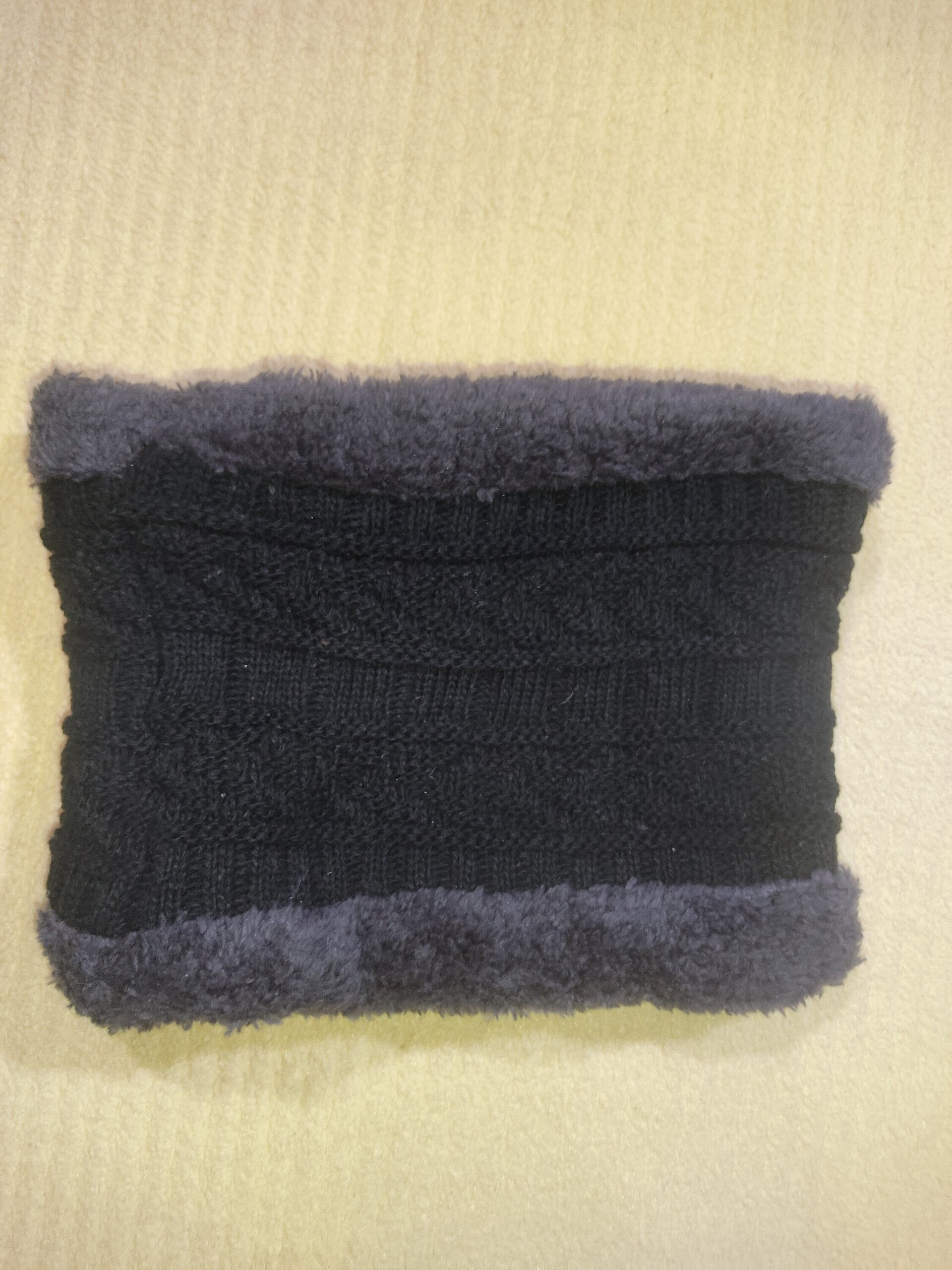 Gorro y bufanda 3 negro con gris oscuro - 2