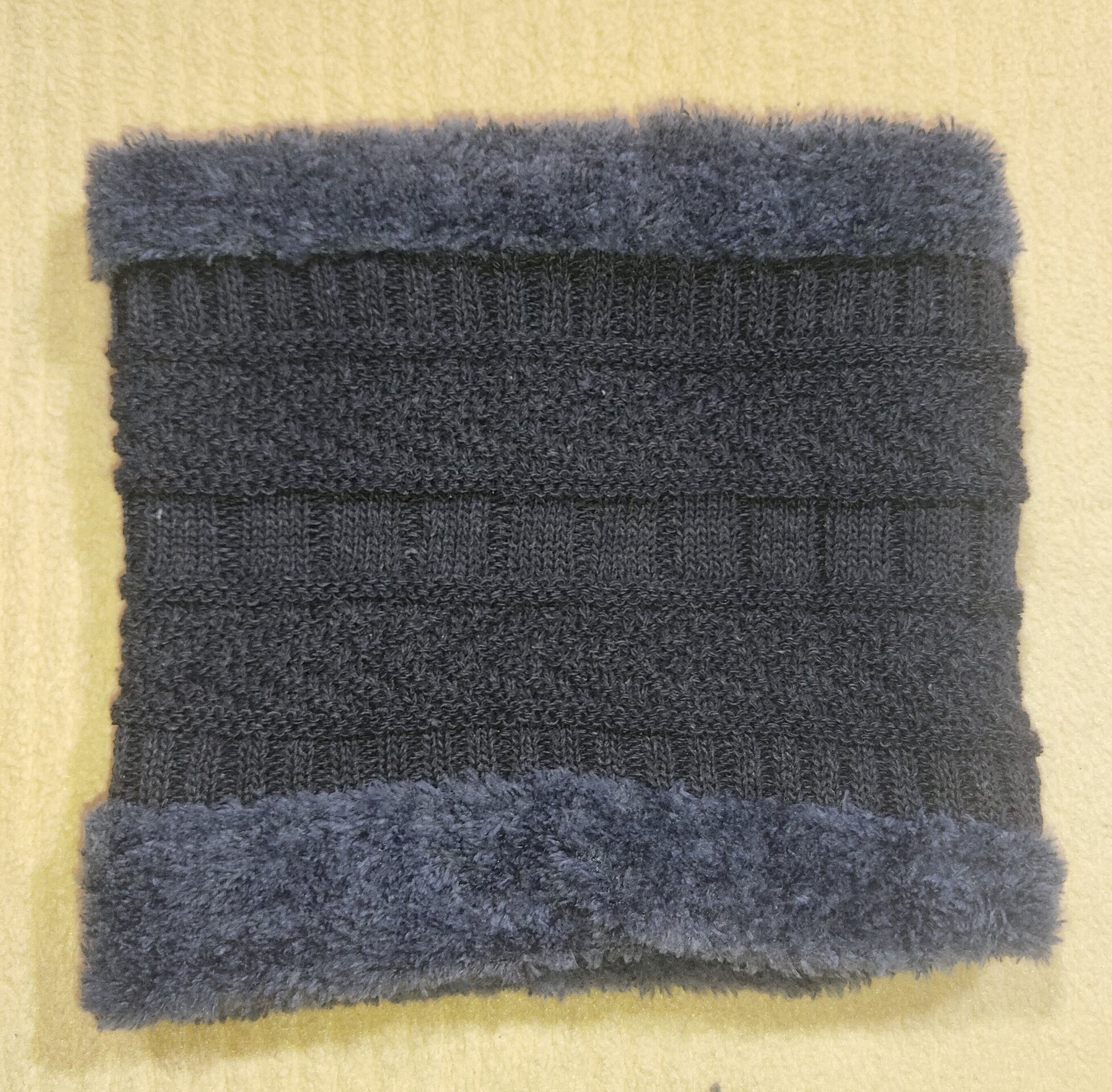 Gorro y bufanda 7 gris con gris claro - 2