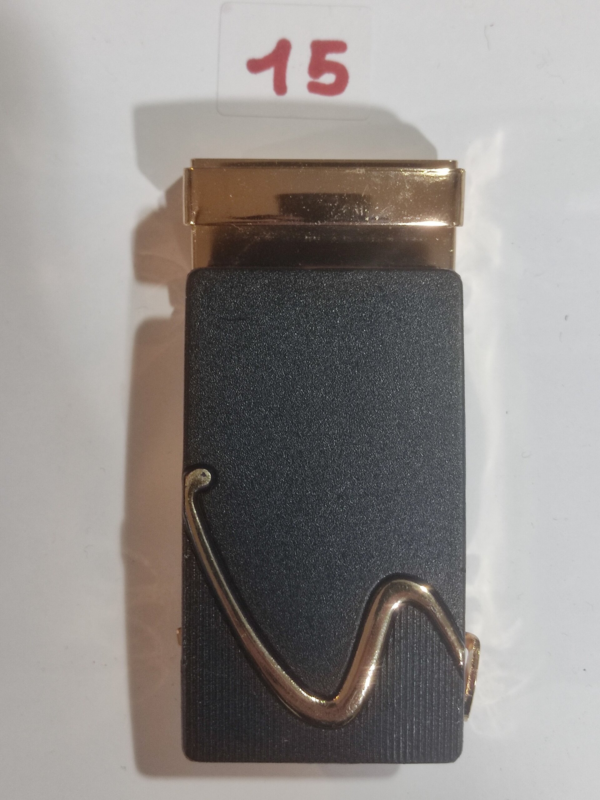 Hebilla de cinturón 15 negra S dorada - 3