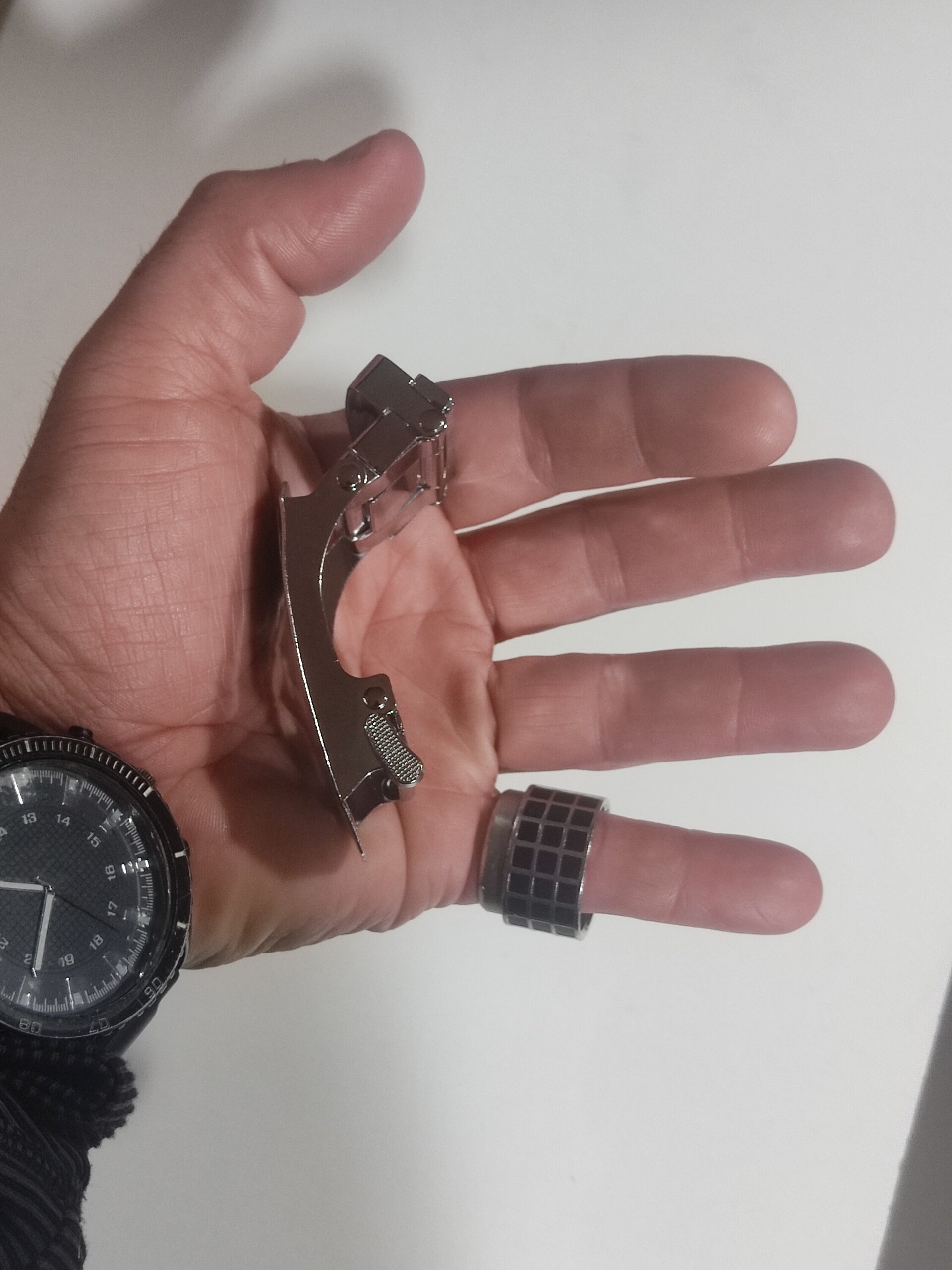 Hebilla de cinturón 34 negra plateada - 2