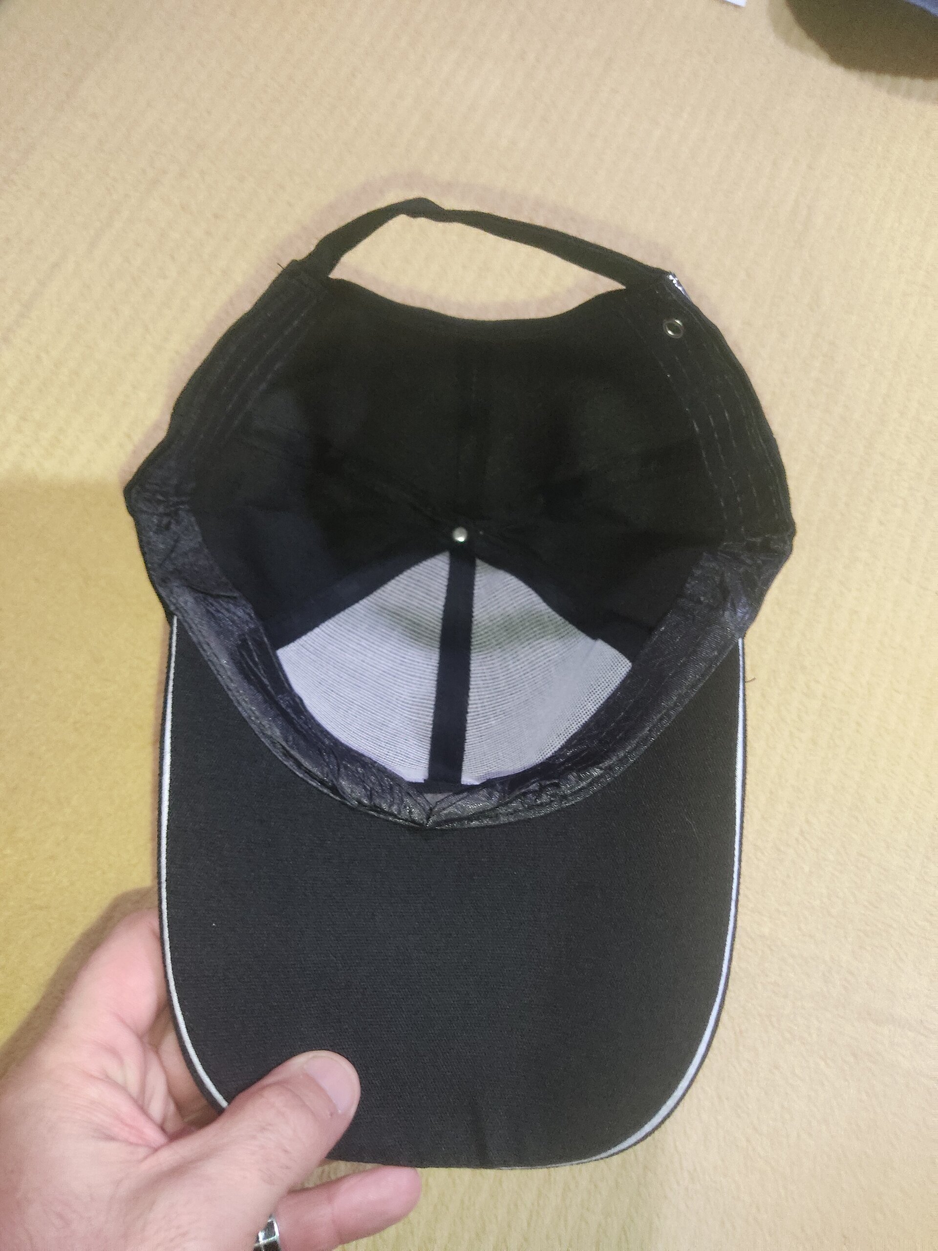 Gorra 6 negra sport gris - 3