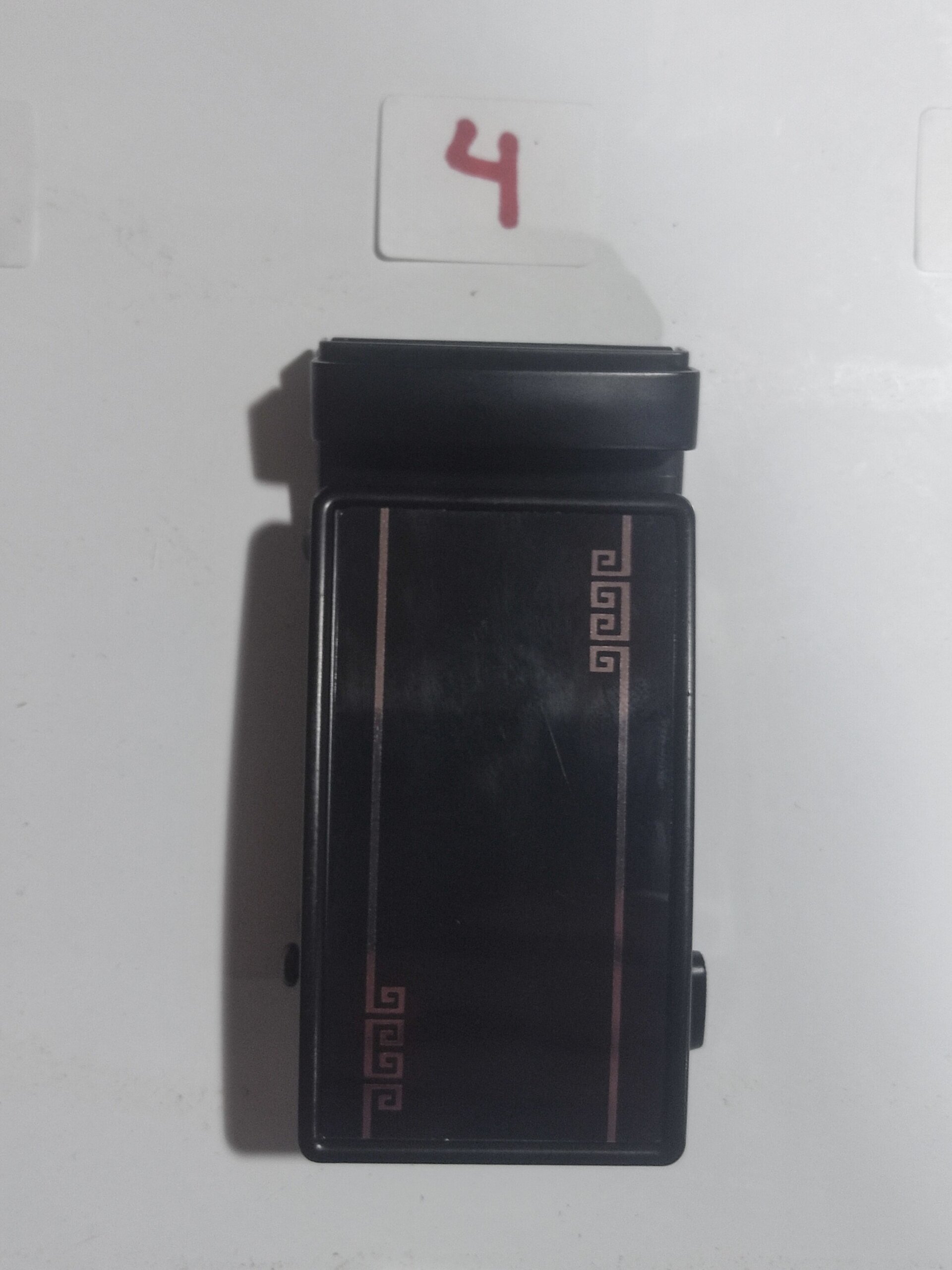 Hebilla de cinturón 04 negra doble linea - 3