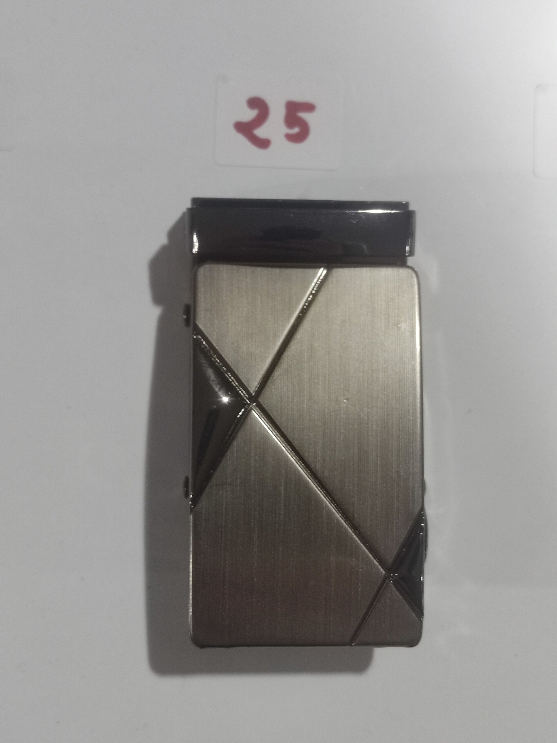 Hebilla de cinturón 25 plata romboide - 3