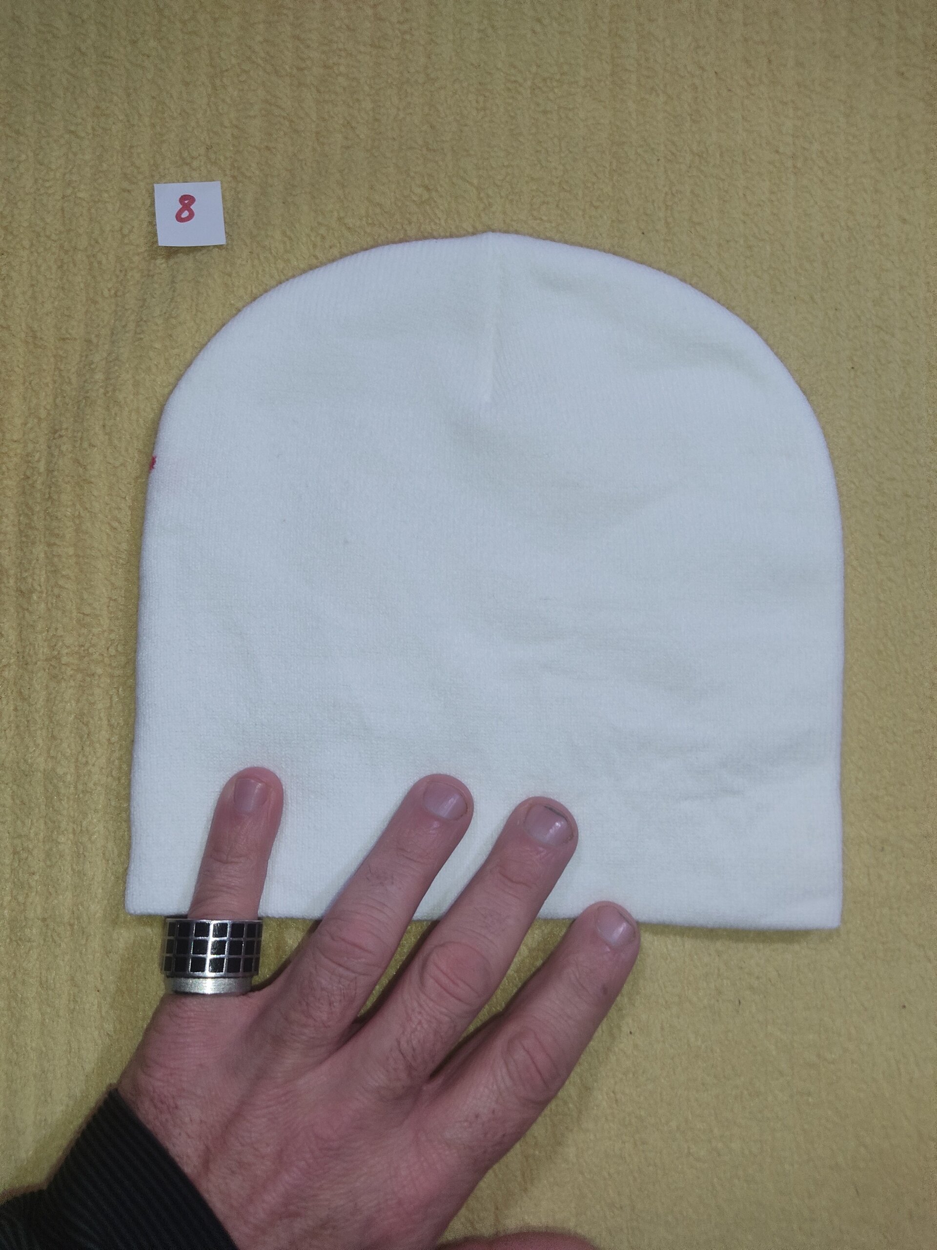 Gorro 8 FAITH blanco con negro - 2