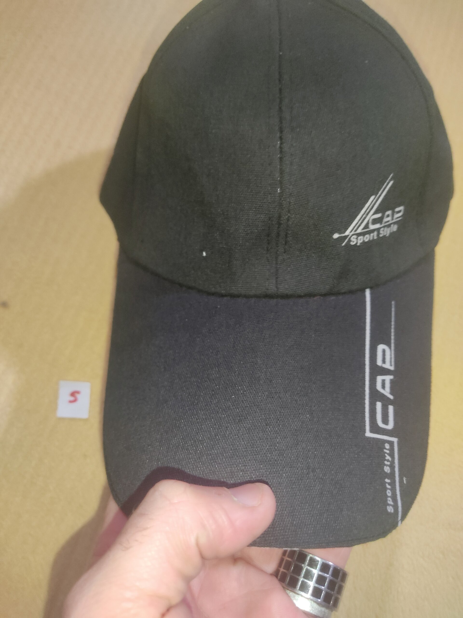 Gorra 6 negra sport gris - 4