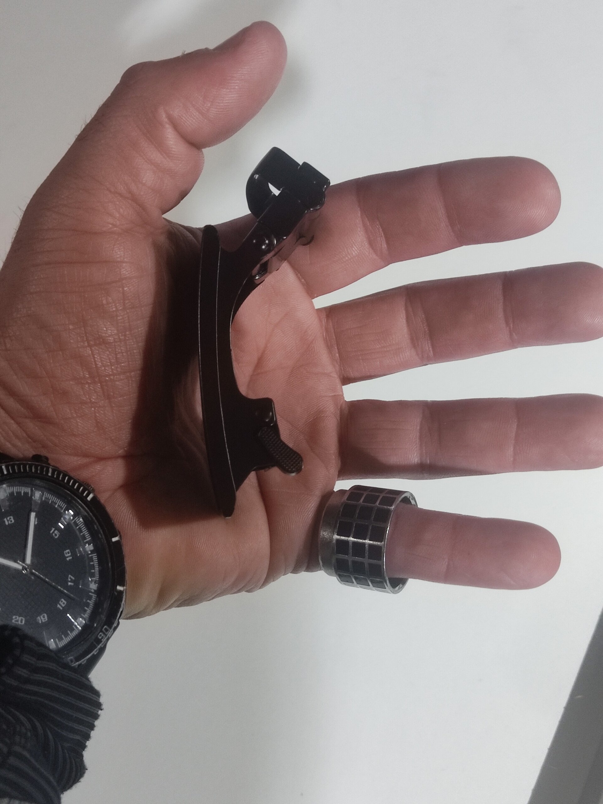 Hebilla de cinturón 04 negra doble linea - 2